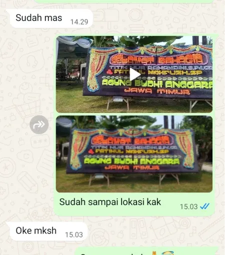 Pengiriman Papan Bunga Sawah Baru